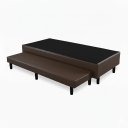Ver imagem 1 de Base Cama Box Solteiro com Cama Auxiliar Conjugada:corino Marrom/solteiro
