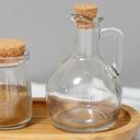 Ver imagem 3 de Galheteiro Garrafa de Vidro Tampa Rolha Azeite 180ml Lyor Porta Condimentos de Mesa