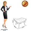 Ver imagem 4 de Poltrona e Puff Costela Base Fixa Preta para Sala Corino Text Bege S01 - D'Rossi