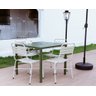 Conjunto Mesa e 4 Cadeira Bar Restaurante Alumínio - 1