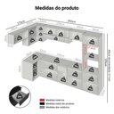 Ver imagem 3 de Armário de Cozinha Completa de Canto Suspenso 465 Cm Preto Nice Madesa 02