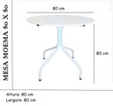 Ver imagem 2 de Jogo Mesa Redonda para Restaurante Comércio com 4 Cadeiras Iso Roxa Base Branca Ecomhome