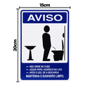 Ver imagem 2 de Combo 3 Placas De Sinalização Mantenha O Banheiro Limpo Masculino 15X20 Acesso - S-232 F9e