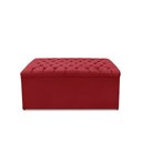 Ver imagem 3 de Calçadeira Baú Estofada Dunas Queen 160 Cm - Veludo Vermelho