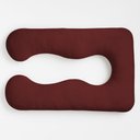 Ver imagem 1 de Almofada Travesseiro de Corpo Gestante Relaxante Isa Grande Macia Veludo Vermelho Escuro - Desk Desi
