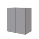Ver mais imagens de Mesa para Escritório com Balcão e Armário Aéreo 170cm Cinza Sagrado com Preto F5 Office
