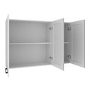 Ver imagem 2 de Armário Cozinha Aéreo 120cm com 3 Portas Zaya Branco T01 - Mpozenato