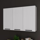 Ver imagem 1 de Armário Cozinha Aéreo 120cm com 3 Portas Zaya Branco T01 - Mpozenato