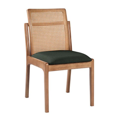 Cadeira Decorativa Sala de Jantar Luxo Livia Facto Verde - Mozzelar