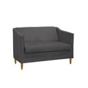 Ver imagem 1 de Namoradeira Titânio Suede Cinza