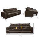 Ver imagem 2 de Sofá Retrátil e Reclinável 2 Lugares 1,50m com Molas Emily Suede Adonai Estofados