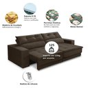 Ver imagem 3 de Sofá Retrátil e Reclinável 2 Lugares 1,50m com Molas Emily Suede Adonai Estofados