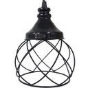 Ver imagem 4 de 2 Pendentes Aramado Esfera Balonê Preto Lustre Luminária Teto Regulável Sala Cozinha Industrial Agp