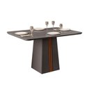 Ver imagem 1 de Mesa para Cozinha Italia Tampo Madeirado Vidro 120x90cm Cinza Urbano-freijo-cinza Urbano - Dj Mó