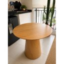 Ver imagem 2 de Mesa de Jantar Redonda 70cm em MDF Melamínico Freijó - Base Cone