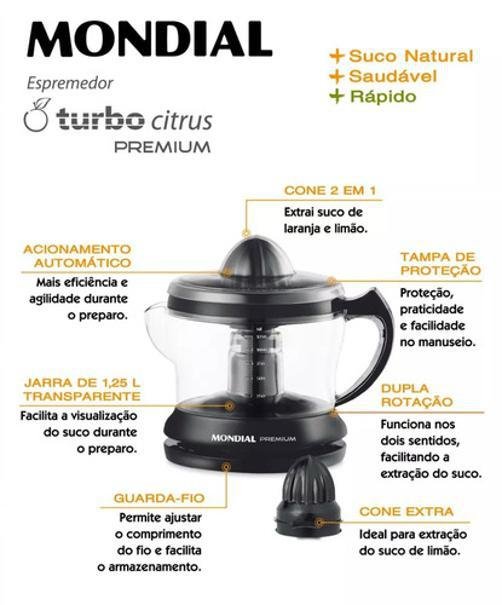 Espremedor Premium E-02 - Mondial 220v - 3