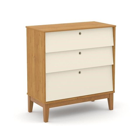 Cômoda Infantil Unique 3 Gavetas Freijó/off White/eco Wood - Matic Móveis