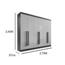 Ver imagem 4 de Guarda Roupa 6 Portas 6 Gavetas da Vinci Plus Cinamomo