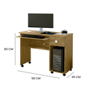 Ver imagem 4 de Escrivaninha Mesa de Computador Escritório Office com Gaveta