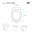 Ver imagem 3 de Tampa de Vaso em MDF Dona Beja Branco para bacia Santa Clara