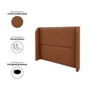 Ver imagem 2 de Cabeceira Casal Estofada Ideal para Cama Queen 160cm Corino - Avelã Camel