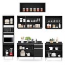 Ver imagem 4 de Cozinha Modulada 6 Módulos Composição 8 Preto - Lumil Móveis