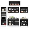 Cozinha Modulada 6 Módulos Composição 8 Preto - Lumil Móveis - 4