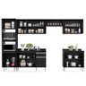 Cozinha Modulada 6 Módulos Composição 8 Preto - Lumil Móveis - 6