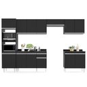 Ver imagem 2 de Cozinha Modulada 6 Módulos Composição 8 Preto - Lumil Móveis