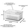 Organizador de Geladeira em Acrílico Cesto Organizador Dry Multiuso Verduras Legumes Frutas 6 Litros - 4