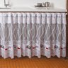 Cortina para Cozinha de pia e balcão de Renda Branca Utensílios - 150cm x 80cm + 20cm Único - 1