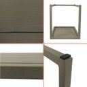 Ver imagem 6 de Kit 2 Mesa de Centro Quadrada Orion Alumínio Ripado Fendi para Area Externa de Piscina - Arkell