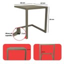 Ver mais imagens de Kit 2 Mesa de Centro Quadrada Orion Alumínio Ripado Fendi para Area Externa de Piscina - Arkell