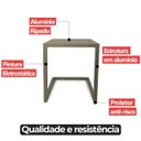 Ver imagem 5 de Kit 2 Mesa de Centro Quadrada Orion Alumínio Ripado Fendi para Area Externa de Piscina - Arkell