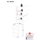Ver imagem 4 de Kit 2 Mesas de Cabeceira 38,5cm 2 Gavetas Multimóveis Mp4501