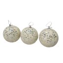 Ver imagem 1 de Bola de Natal Branca Kit C/ 3 Unid. Kit 3 Pçs.