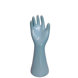 Mão Porta Anel Cerâmica:azul Bebe
