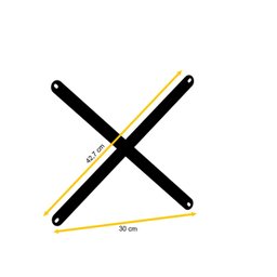 Reforco Lateral P/ Estante de Aço 30 Cm Pandin - Preto - 2