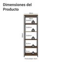 Ver imagem 3 de Estante Armário Multiuso para Escritório 59cm 5 Prateleiras Rustic/preto Madesa Preto/rustic