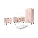 Ver mais imagens de Conjunto Quarto Infantil Retro Sevilha Rosa com Colchao