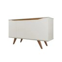 Ver imagem 3 de Buffet Aparador Olive 1,35 4 Portas Off White/natural