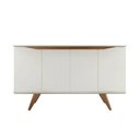 Ver imagem 1 de Buffet Aparador Olive 1,35 4 Portas Off White/natural