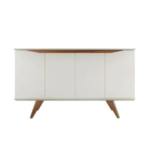 Buffet Aparador Olive 1,35 4 Portas Off White/natural