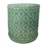 Porta Vela Verde Celadon Vidro Fosco 9,5 x 8,5 cms Incasa - 1