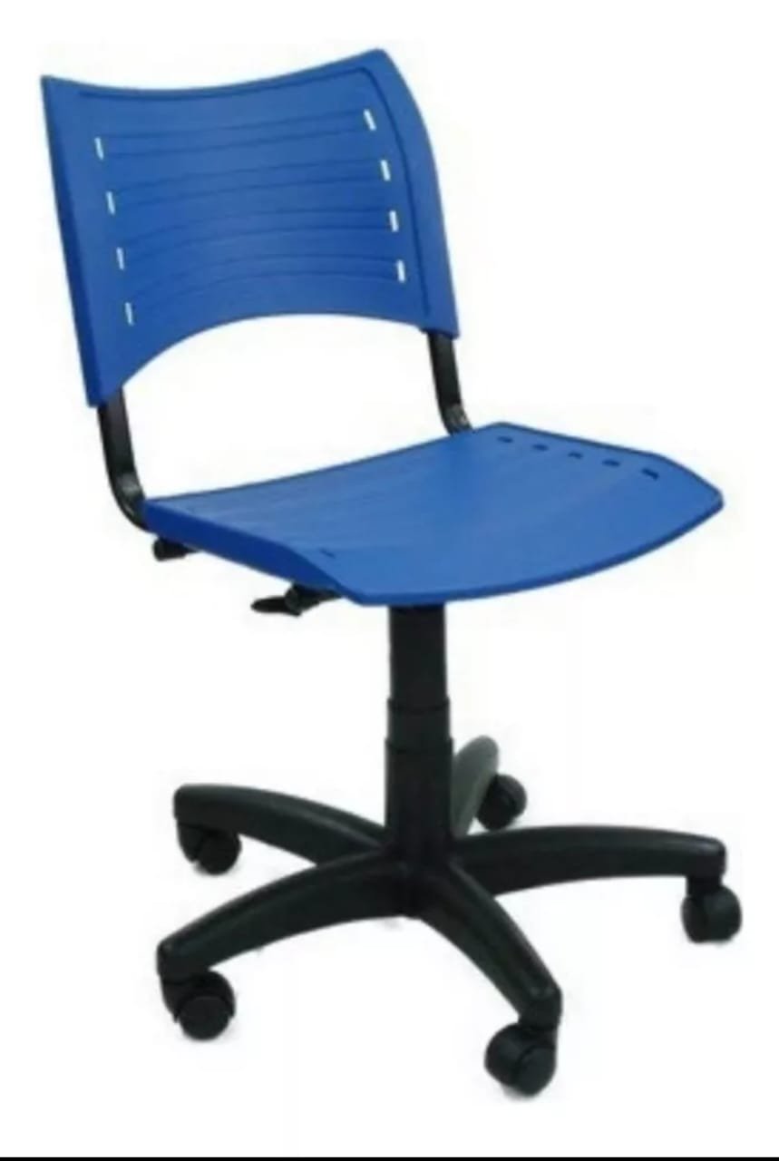 Cadeira Iso Giratoria Desmontável Frisocar com Regulagem de Altura Azul - 1