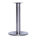Ver imagem 2 de Mesa Beta Big em Inox 75 cm (Altura) com Disco Redondo com Tampo em MDP Quadrado 70 cm Cor Imbuia
