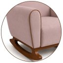 Ver mais imagens de Poltrona Amamentação Nuvem Base Balanço com Puff Suede:Suede Rose
