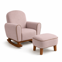 Ver imagem 5 de Poltrona Amamentação Nuvem Base Balanço com Puff Suede:Suede Rose