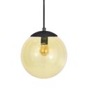 Ver imagem 3 de Pendente Globo Esfera de Vidro Âmbar 20cm - Preto