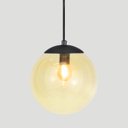 Ver imagem 4 de Pendente Globo Esfera de Vidro Âmbar 20cm - Preto